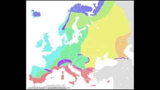 Animații Geografie BAC Tipurile de climă din Europa [upl. by Anchie579]