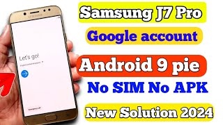 Samsung J7 Pro SM J730 Google FRP Bypass 2020  No SIM PIN Lock  No APK Install Without PC [upl. by Ahcorb]