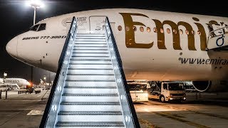 TRIP REPORT  Emirates  Boeing 777300ER  Bangkok  Dubai BKKDXB  Economy Class [upl. by Nyliret]