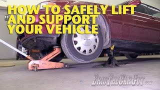 How To Safely Lift and Support Your Vehicle EricTheCarGuy [upl. by Matteo]