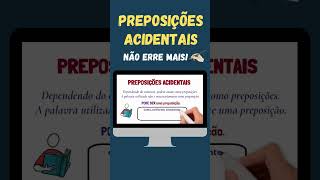 PREPOSIÇÕES ACIDENTAIS preposição [upl. by Wernick866]