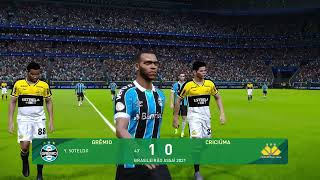 Grêmio x Criciúma  Brasileirão 2024  pes gameplay [upl. by Ordnasela]