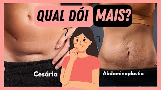 ABDOMINOPLASTIA vs CESÁRIA cirurgião explica [upl. by Siron]