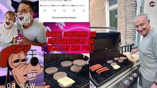 Chuck Schumer EMBARRASSED amp DELETES photo of failing to cook a burger on a grill on fathers day [upl. by Weissmann265]