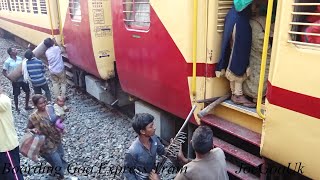 Goa Express crossing at Caranzol station [upl. by Aehsrop]