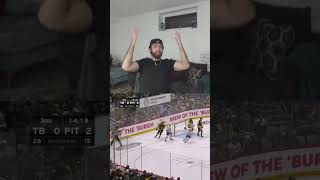 No look top shelf backhander in the slot is INSANE😭 nhl penguins lightning reaction nhlhockey [upl. by Nowyt507]