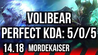 VOLIBEAR vs MORDEKAISER TOP  505  EUW Diamond  1418 [upl. by Gomar]