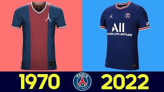 LÉvolution du Kit de Football du Paris SaintGermain 2022  Tous les Maillots de Football du PSG [upl. by Gnoud]