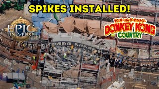 Mega Epic Universe Construction Update Spikes Installed at Donkey Kong Coaster  Universal Orlando [upl. by Il]