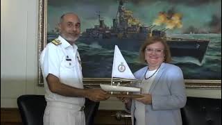 Italian Navys Aircraft Carrier CAVOUR and Frigate ALPINO visit Pakistan [upl. by Aelrac]