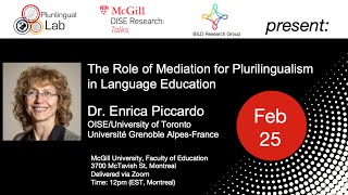 The Role Mediation for Plurilingualism in Language Education  Dr Enrica Piccardo [upl. by Eirahcaz525]