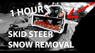 1 Hour of Skid Steer Snow Removal 4k HD TahoeIslandSnowRemovalcom Video 1 [upl. by Bent846]