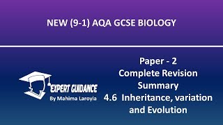 Inheritance Variation and Evolution AQA GCSE Biology Paper2 Complete Revision [upl. by Hagood396]