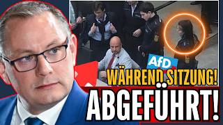 SUPERGAU 🚨POLIZEIEINSATZ im PARLAMENT👮 AFD Abgeordneter wird LIVE 🎥 abgeführt afd [upl. by Okimuk]