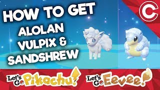 How To Get Alolan Vulpix amp Sandshrew  Lets Go PikachuEevee [upl. by Elleinaj]