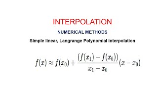 Interpolation  Langrage polynomial  Linear interpolation [upl. by Adore679]