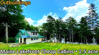 Maine Lakefront Cabins For Sale  179k  Maine Waterfront Cheap Cabins  Maine Real Estate For Sale [upl. by Esej]