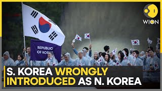 Paris Olympics 2024 South Korea wrongly introduced as North Korea  WION [upl. by Hadwin]