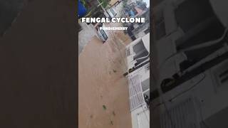 📍Pondicherry FENGAL CYCLONE Stay Safe People rain cyclone pondicherry pondicherrynews floods [upl. by Airuam]