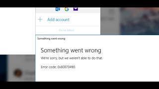 Fix Mail and Calendar App Error Code 0x80070490 When Adding Email Accounts [upl. by Jeraldine]