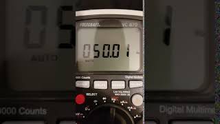 Voltcraft VC870 Power Outlet Frequency Measurement [upl. by Adehsor411]