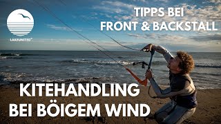 KITESURFEN KITEHANDLING BEI BÖIGEM WIND Diese Tricks geben dir Selbstsicherheit [upl. by Gorey]