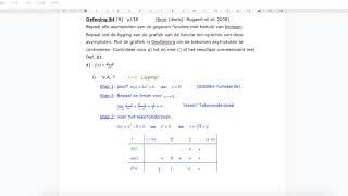 5aso  Analyse  Instructie  Hoofdstuk 55 De schuine asymptoot  Oefening 84 [upl. by Livesay]