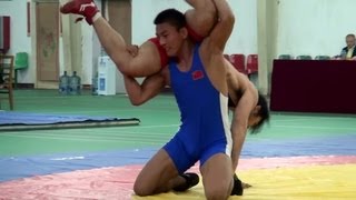 Freestyle Wrestling in China 角力  74kg Match [upl. by Ailliw68]