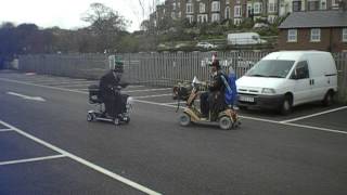 The First Ever Steam Punk Mobility Scooter Jousting [upl. by Mercier129]