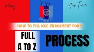 Ncc online enrolment form how to fill [upl. by Birkett]