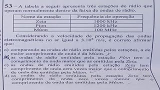 EEAR CFS1 2025 quotA tabela a seguir apresenta três estações de rádio [upl. by Aliakam29]