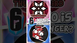 R6 Who’s Younger Thunderbird or Fuze 6 r6quiz quiz gaming rainbowsixsiege [upl. by Sivad18]