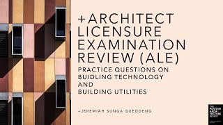 ARCHITECT LICENSURE EXAMINATION ALE REVIEW PRACTICE QUESTIONS [upl. by Ymar]