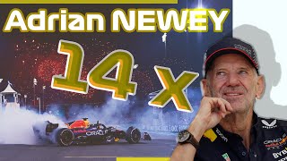 ADRIAN NEWEY  LHOMME aux 14 F1 CHAMPIONNES [upl. by Yelssew]