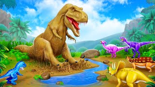 Super Sand Trex Dinosaur vs Crazy Dinos  Funny Dinosaurs Fights Comedy  Jurassic Park Adventures [upl. by Ardrey]