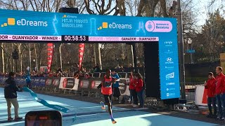 Barcelona Half Marathon 2023 Winners eDreams Mitja Marató de BCN Spain [upl. by Homere]