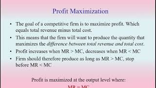 Competitive Firms Chapter 14 part i [upl. by Nilesoj832]