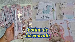 ROTINA DE ENCOMENDA  Fiz cadernetas planner caneca toposmimos escolares FIQUEI DOENTE [upl. by Mehsah]