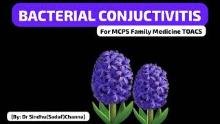 9BACTERIAL CONJUCTIVITISMCPS FAMILY MEDICINE TOACS IN URDU [upl. by Bellda968]