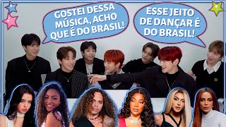 GRUPO DE KPOP REAGE A DANÇAS BRASILEIRAS COM ACE [upl. by Molohs]