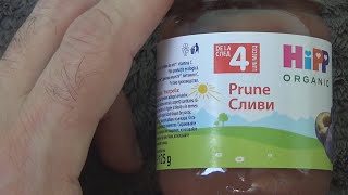 HiPP Organic Prune 125 g Unboxing and Test [upl. by Euqenimod601]