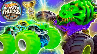 Hot Wheels Monster Trucks Smash Their Way To the Champions Cup 🏁🏆  More Monster Truck Challenges [upl. by Rush]