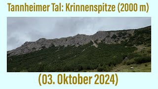 Tannheimer Tal Krinnenspitze 2000 m ￼03 Oktober 2024 ￼￼ [upl. by Boyden715]