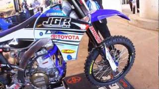 Behind Bars  James Stewarts JGR Yamaha YZ450F [upl. by Atinehs]