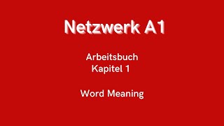 Netzwerk A1  Arbeitsbuch Kapitel 1 [upl. by Assilaj]