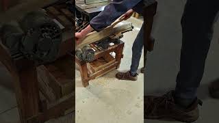 Recycling Pallet wood using old jointer [upl. by Kcirb]