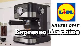 Lidl Espresso Machine  Setup Demo amp Review [upl. by Maxie611]