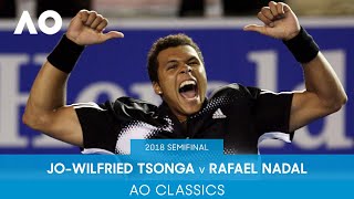 JoWilfried Tsonga v Rafael Nadal  Australian Open 2008 Semifinal [upl. by Kus]