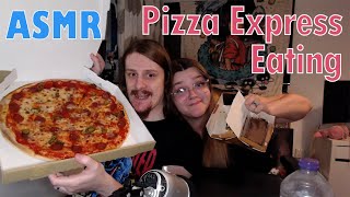 ASMR Eating Pizza Express Mukbang  Whispering and eating takeout ASMR with my Fiance [upl. by Iliak]