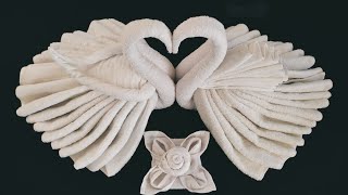 TOWEL ART KISSING SWAN  TOWEL FOLDING [upl. by Eissed]